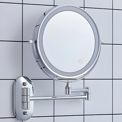 Rechargeable Makeup Mirror with 5x Magnification and LED Lighting