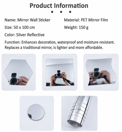 Transform Your Space with Our Flexible Mirror Film