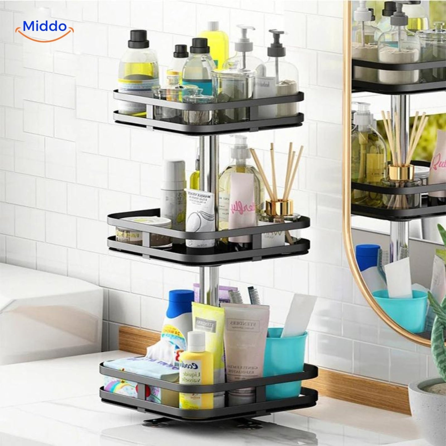 360° Rotating Shelf | Stylish Storage Solution for an Organized Home