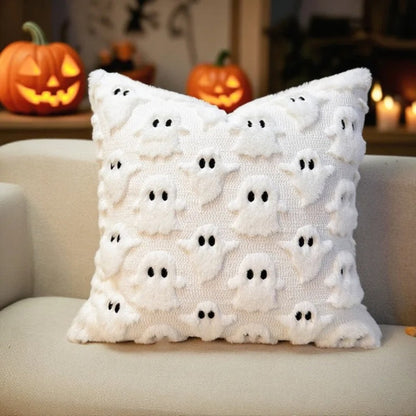 Charming Ghostly Cushion Cover for Halloween Decor
