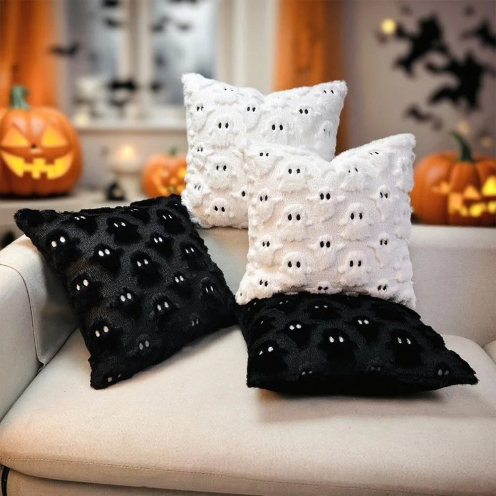 Charming Ghostly Cushion Cover for Halloween Decor