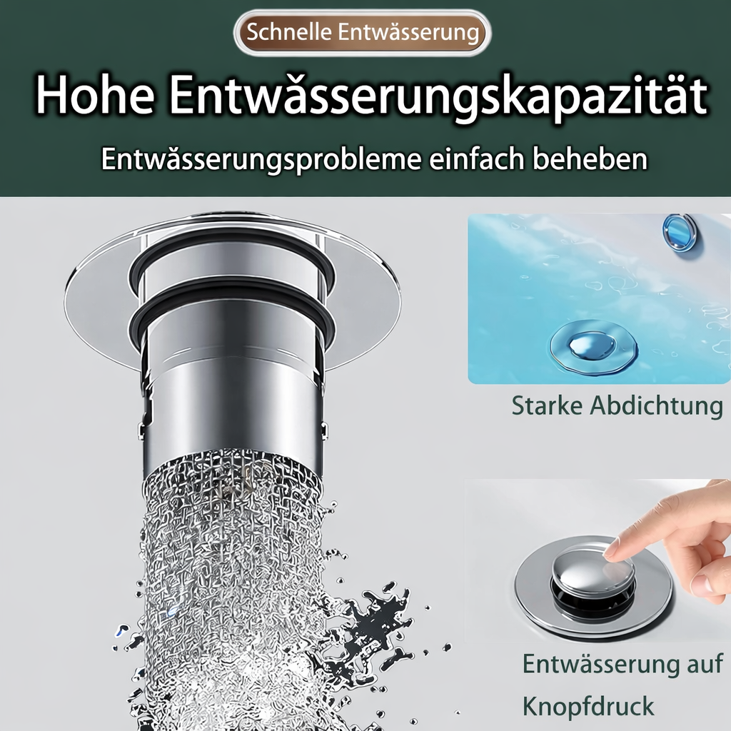 Innovative Sink Drain Stopper | Clog-Free Stainless Steel Filter
