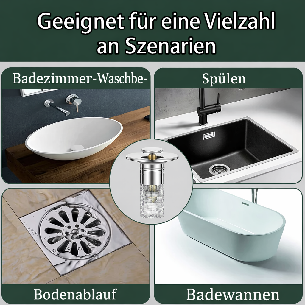 Innovative Sink Drain Stopper | Clog-Free Stainless Steel Filter