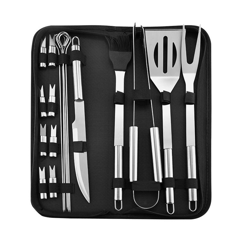 BBQ Cooking Utensil Set in Stainless Steel