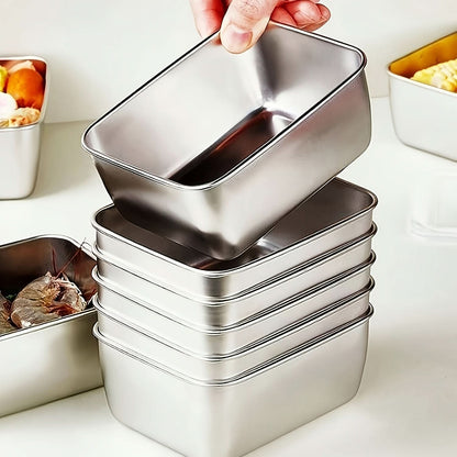 Stackable Stainless Steel Meal Storage Containers for Organization