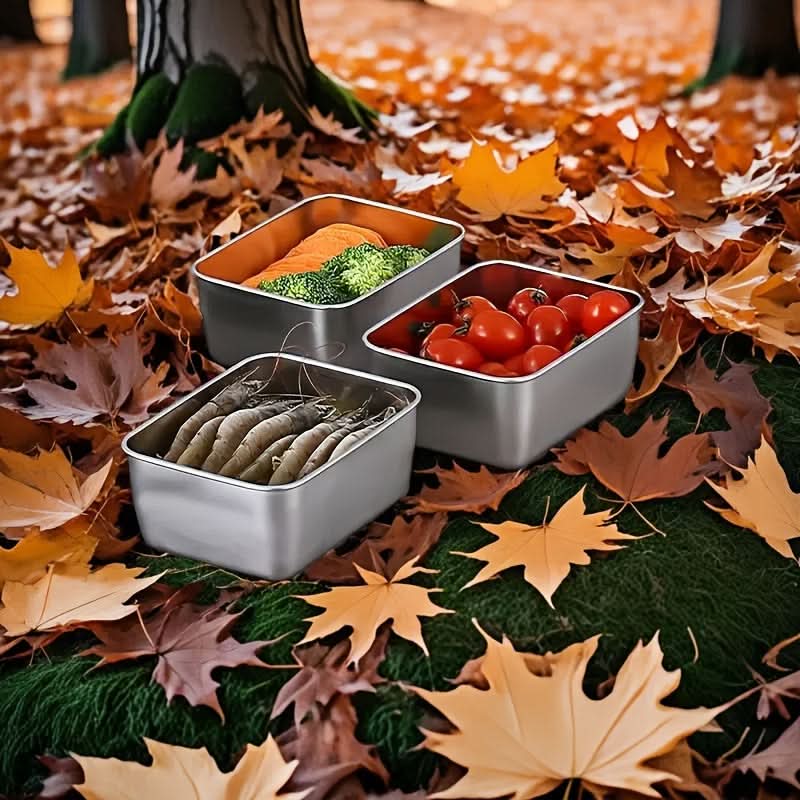 Stackable Stainless Steel Meal Storage Containers for Organization