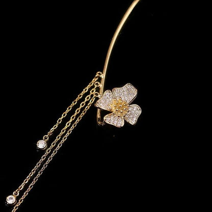 Elegant Butterfly Earrings with Sparkling Zirconia | Chic Women's Drop Earrings with Tassels