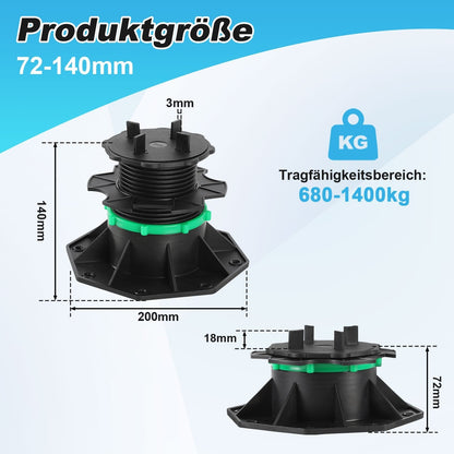 Height Adjustable Pedestal Support Plate