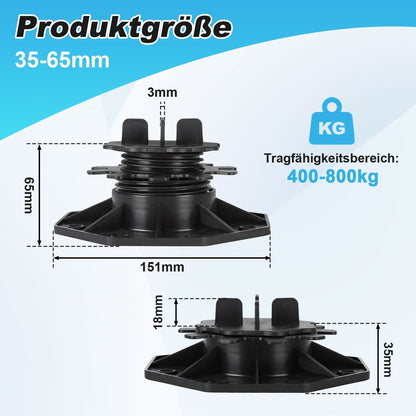 Height Adjustable Pedestal Support Plate