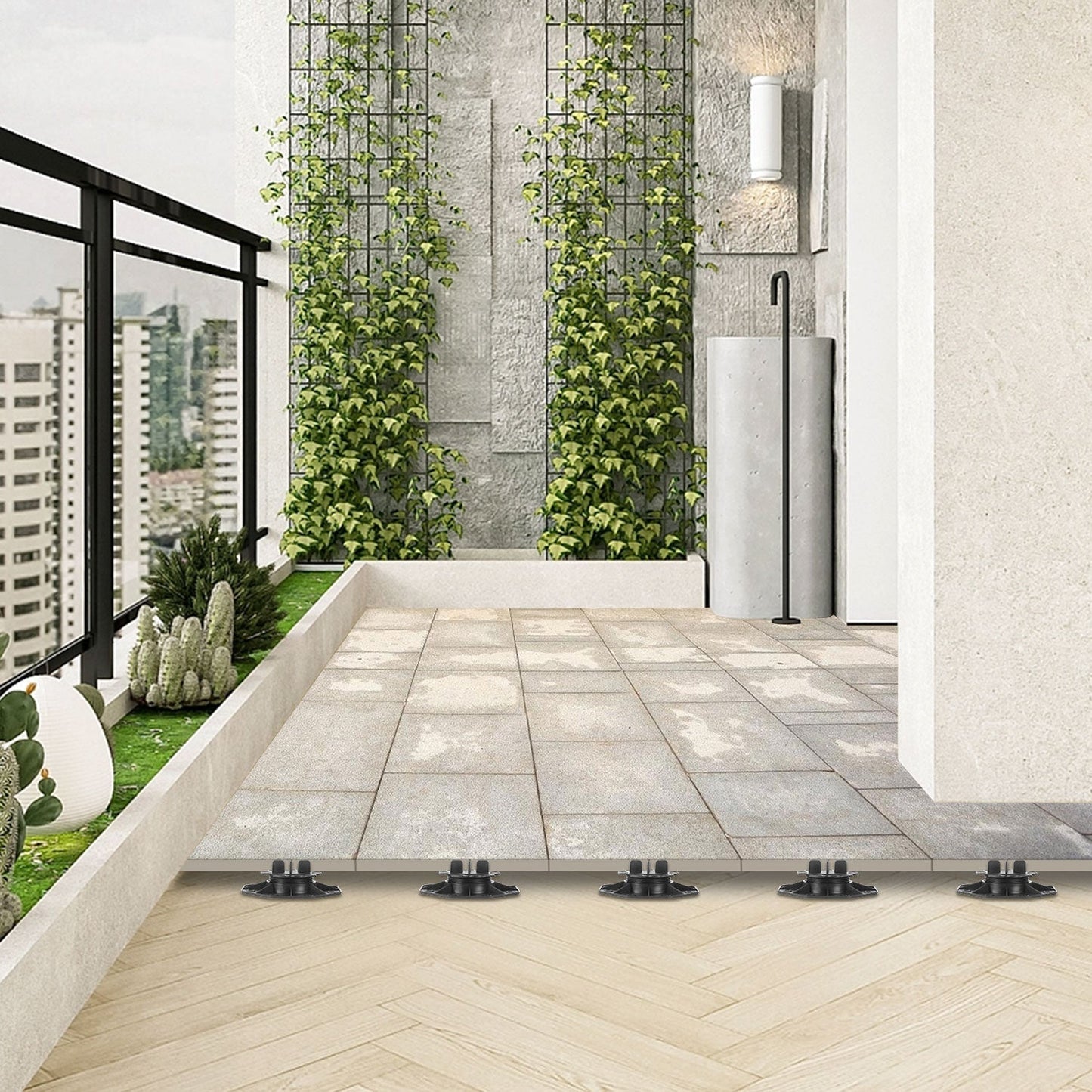 Height Adjustable Pedestal Support Plate