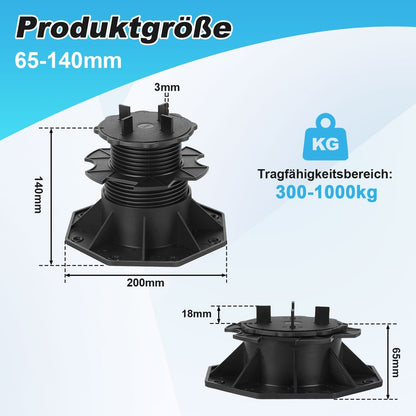 Height Adjustable Pedestal Support Plate