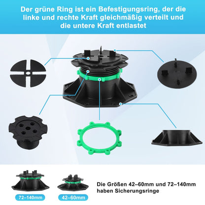 Height Adjustable Pedestal Support Plate