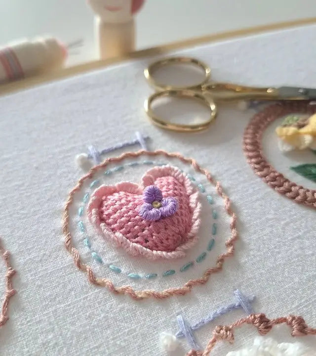 12 Floral Pattern Embroidery Kit | Complete Set for Beginners | StitchCraft
