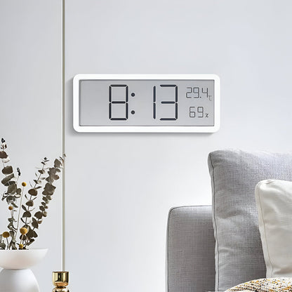 Digital LED Wall Clock with Large Display for Temperature and Humidity