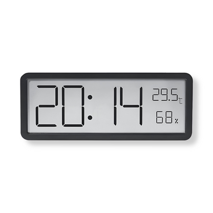 Digital LED Wall Clock with Large Display for Temperature and Humidity