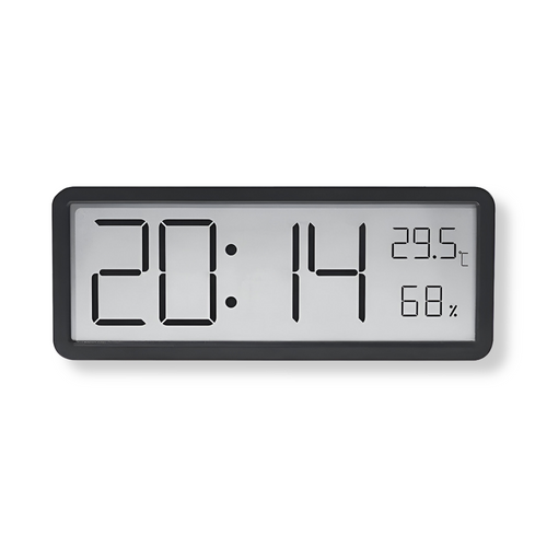 Digital LED Wall Clock with Large Display for Temperature and Humidity