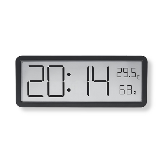 Digital LED Wall Clock with Large Display for Temperature and Humidity