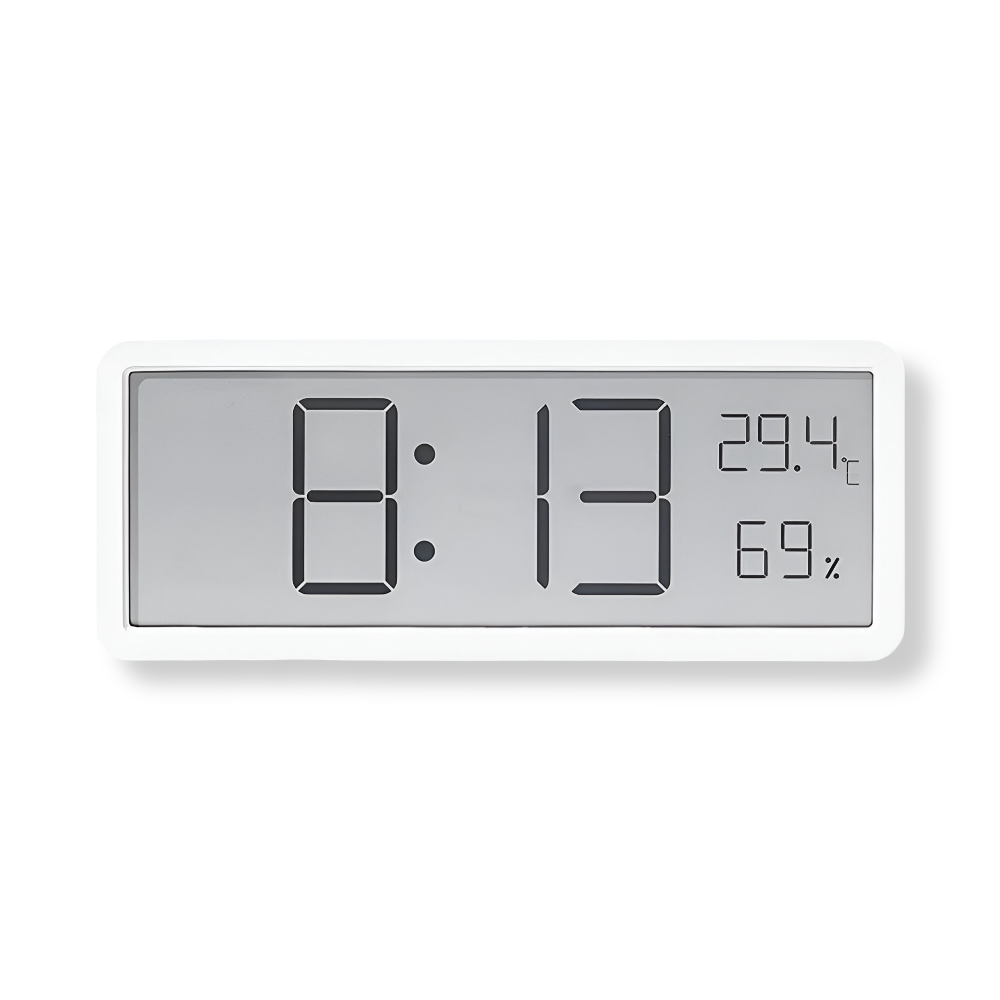 Digital LED Wall Clock with Large Display for Temperature and Humidity