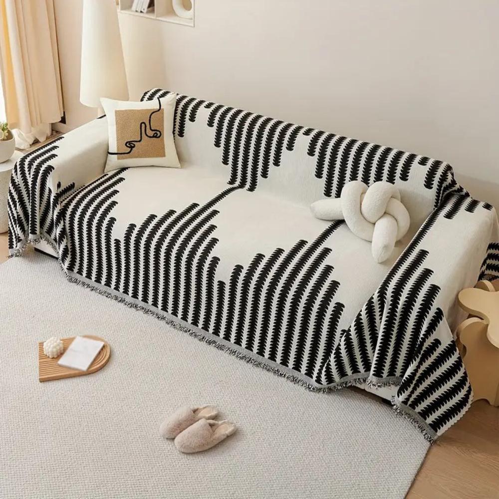 Full Coverage Chenille Couch Covers with Non-Slip Design