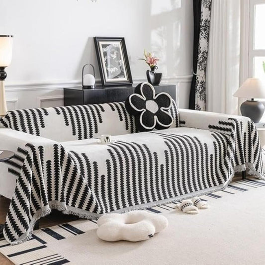 Full Coverage Chenille Couch Covers with Non-Slip Design