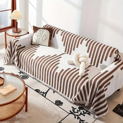 Full Coverage Chenille Couch Covers with Non-Slip Design