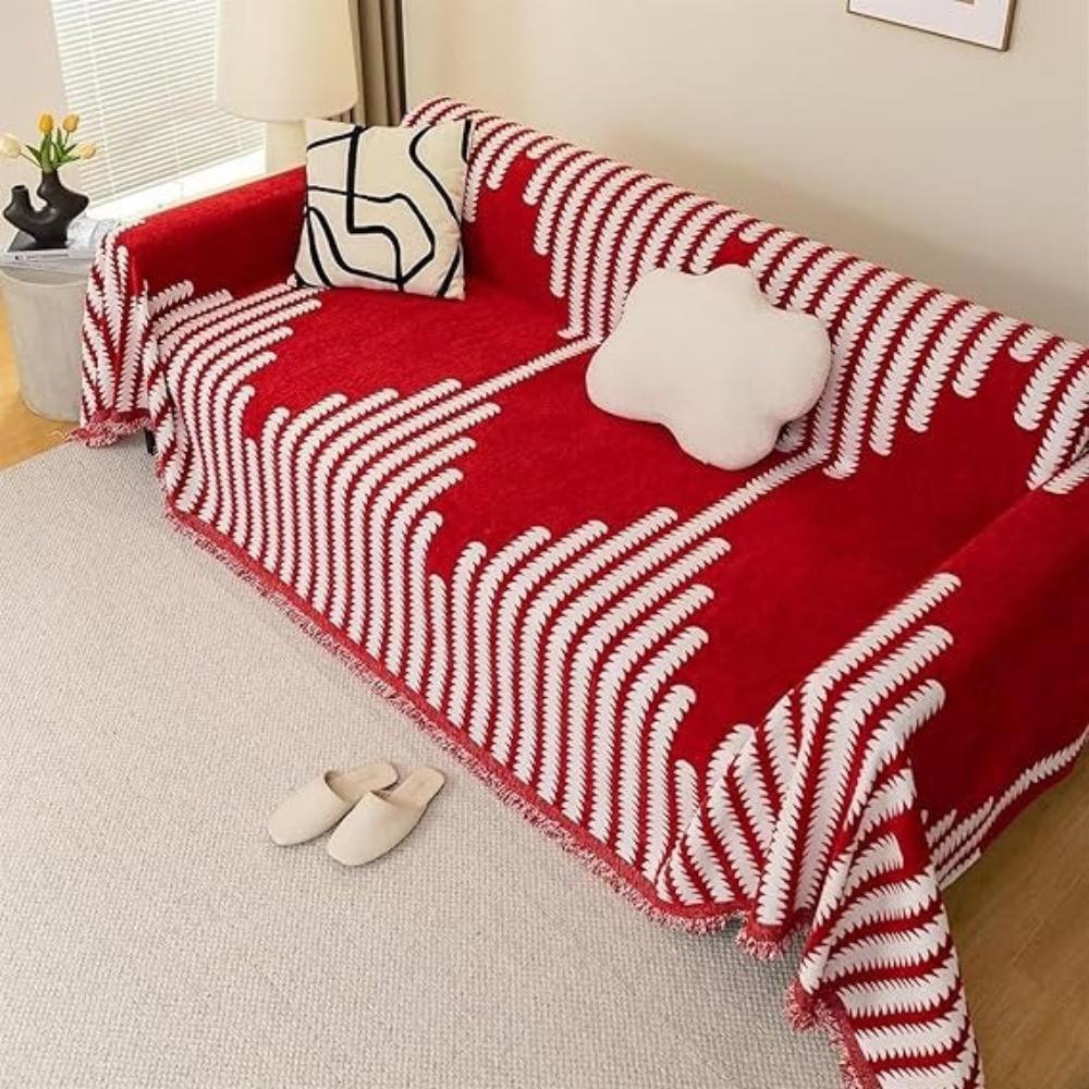 Full Coverage Chenille Couch Covers with Non-Slip Design