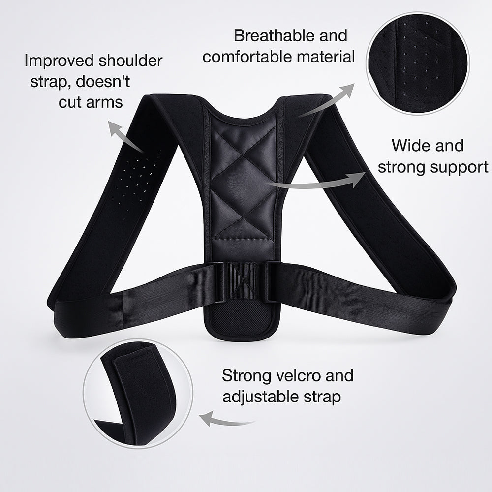 Back Support for Posture Correction – Adjustable Design