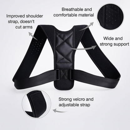 Back Support for Posture Correction – Adjustable Design