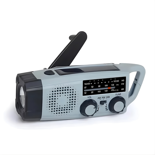 Emergency Radio with Hand Crank, LED Light & SOS Alert