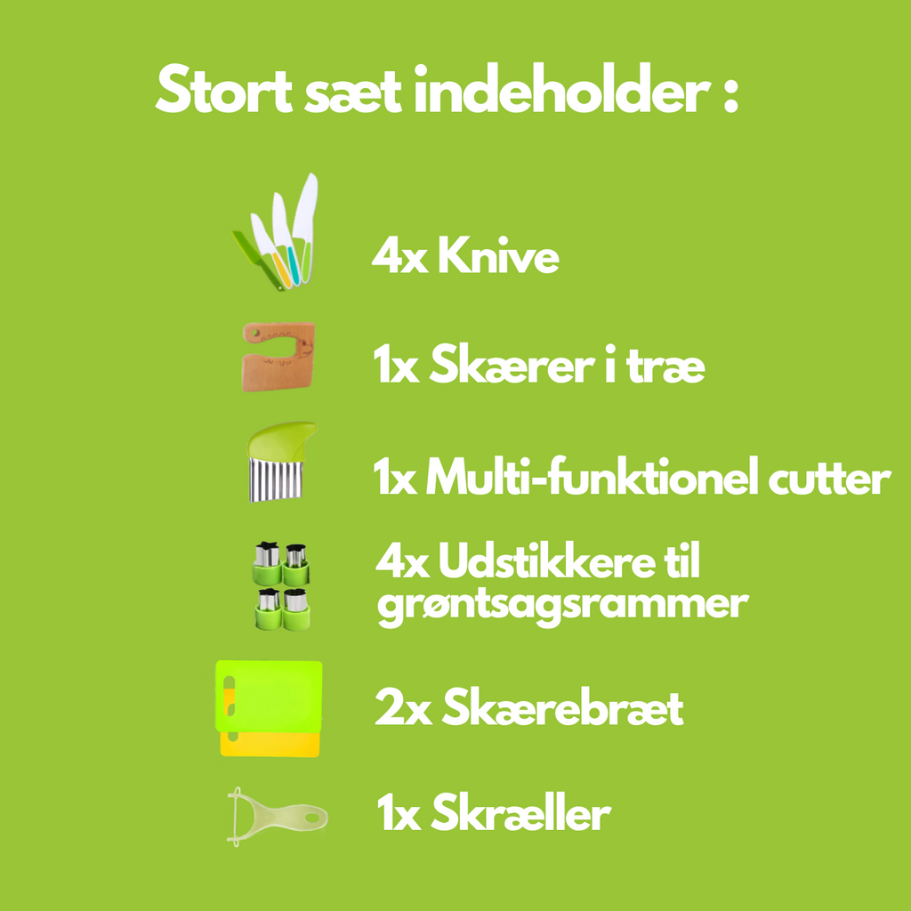 Children's Safe Cooking Set with Play Knives and Cutting Board