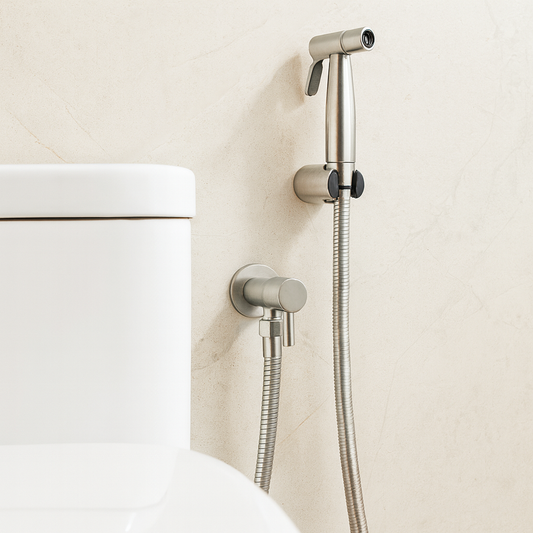 Stainless Steel Bidet Sprayer with Wall Mount – Hygienic Toilet Shower