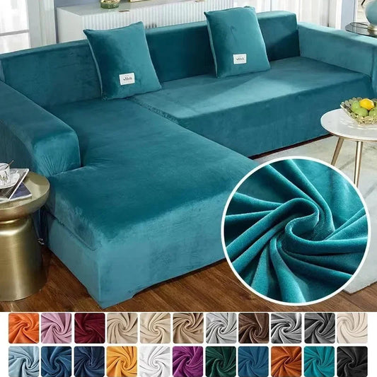 Luxury Stretch Velvet Sofa Protector – Elegant Cover for Any Couch