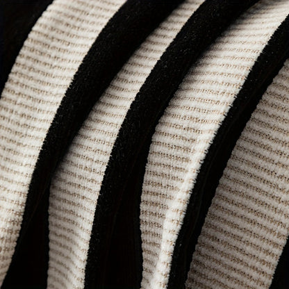 Timeless Black & White Striped Sofa Protector
