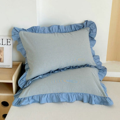 Charming Striped Lace Pillowcases in Various Shades