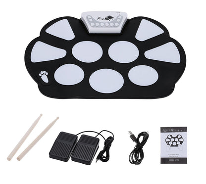Compact Electronic Drumming Kit for On-the-Go Musicians