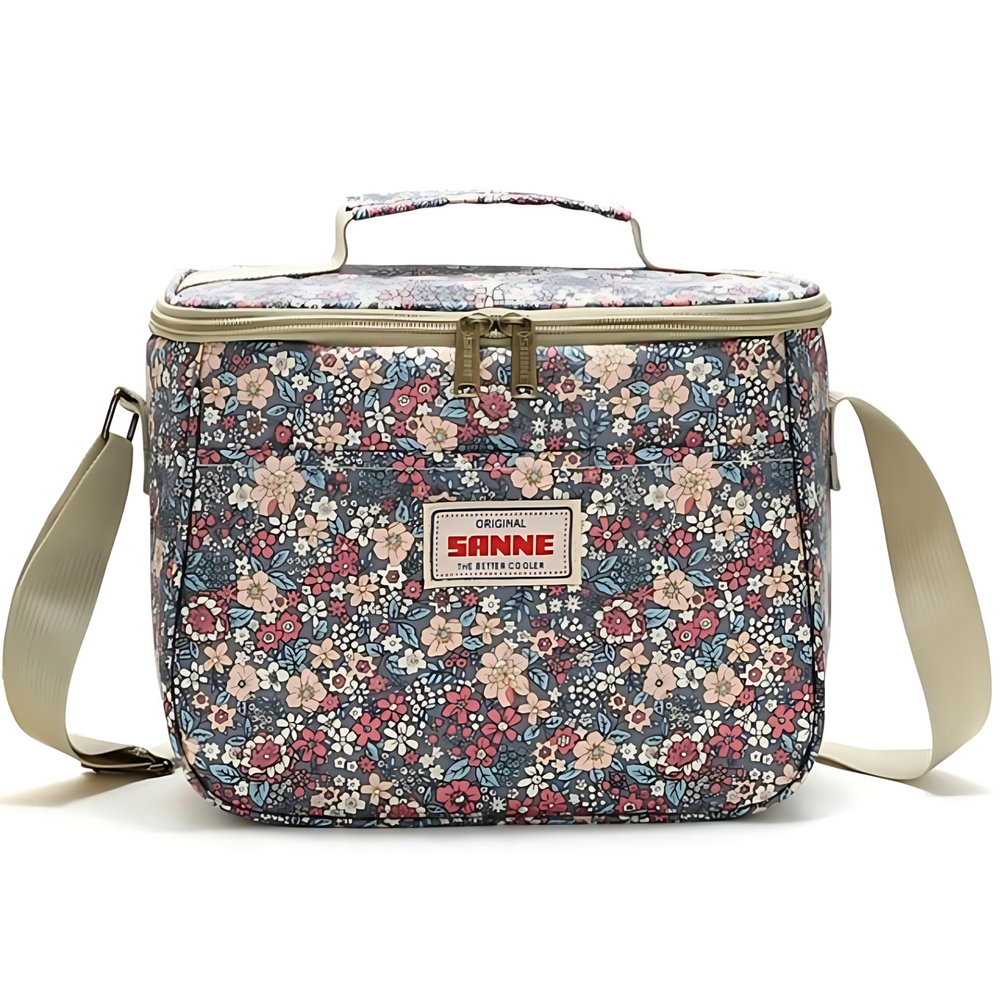 Chic Vintage Floral Insulated Lunch Tote