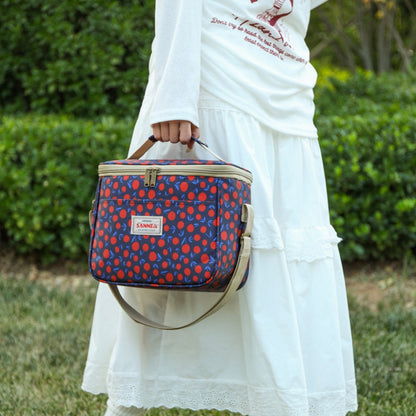 Chic Vintage Floral Insulated Lunch Tote