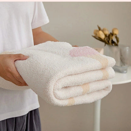 Charming Ice Cream-Inspired Soft Knit Blanket