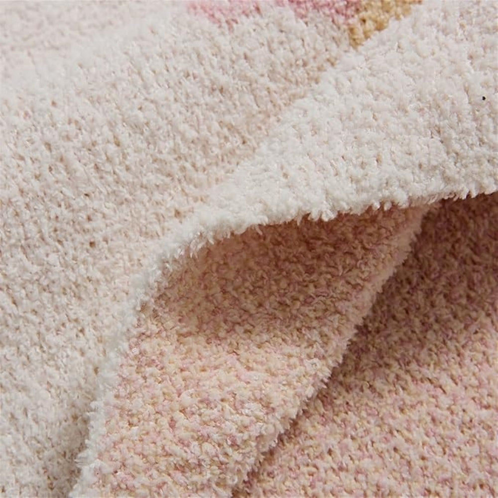 Charming Ice Cream-Inspired Soft Knit Blanket