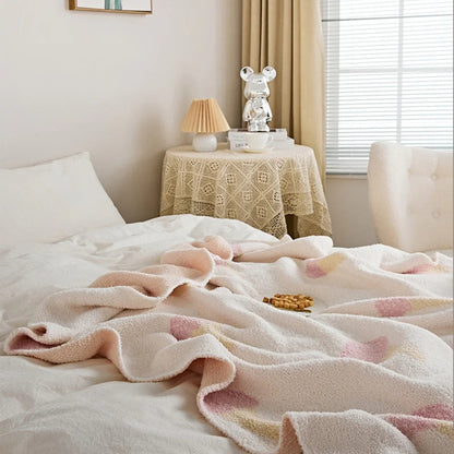 Charming Ice Cream-Inspired Soft Knit Blanket