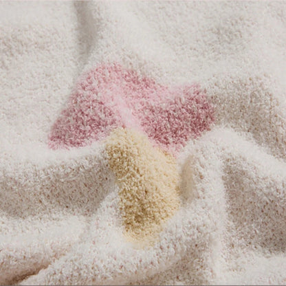 Charming Ice Cream-Inspired Soft Knit Blanket