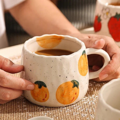 Fruity Delight Ceramic Coffee Mug Set
