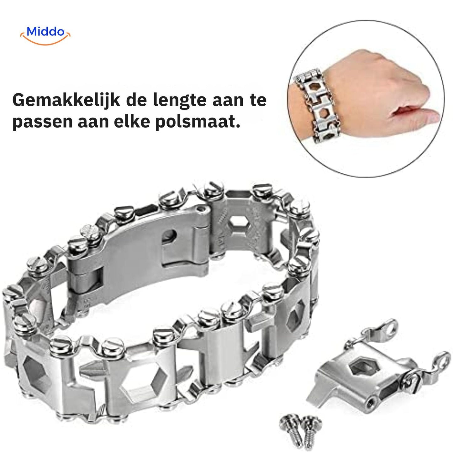 Stainless Steel Tool Bracelet | 29-in-1 Multi-Function Wristband for Any Task