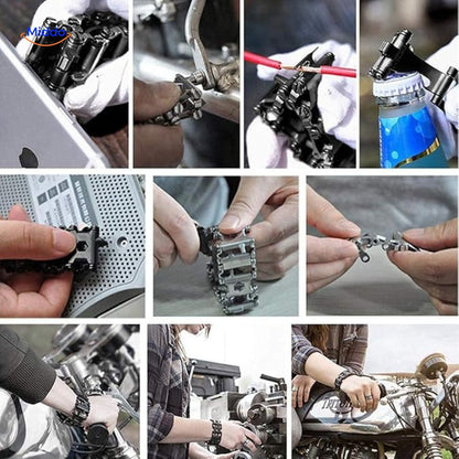 Stainless Steel Tool Bracelet | 29-in-1 Multi-Function Wristband for Any Task