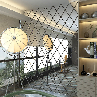 Diamond Mirror Sticker Set (17 Pieces) | Shatterproof & Self-Adhesive | Elegant Wall Décor in Mirror Finish | 50 × 50 cm