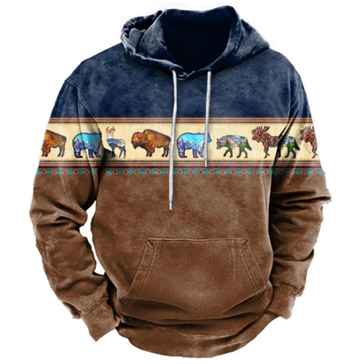 Vibrant Printed Hoodie for Casual Street Style