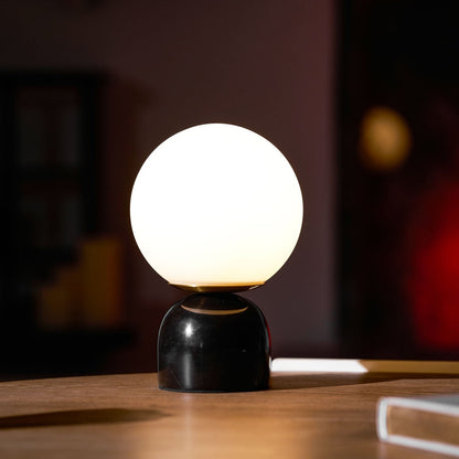 Modern Marble Table Lamp with Sphere Design and Warm Glow