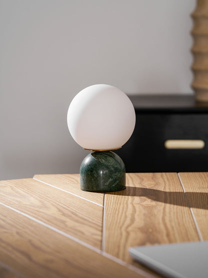 Modern Marble Table Lamp with Sphere Design and Warm Glow