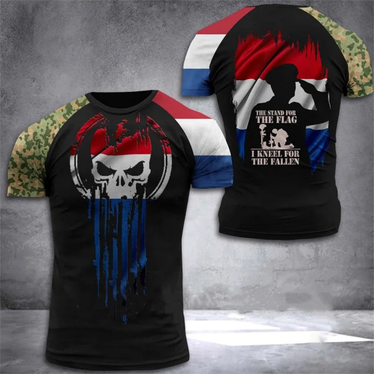 Camouflage Army T-Shirt for Men in Military Style