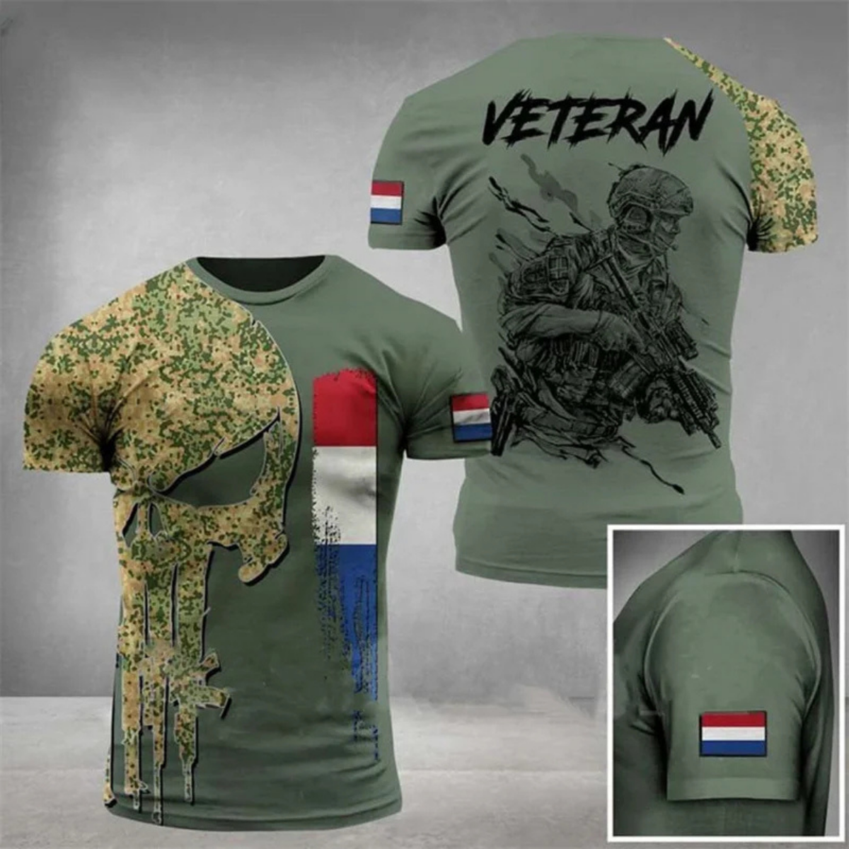 Camouflage Army T-Shirt for Men in Military Style